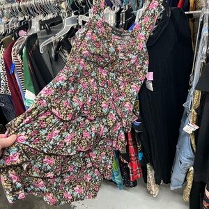 Ruby Rox Floral Dress - Pink, Blue, and Black